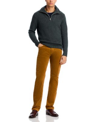 Merino Wool Ribbed Quarter Zip Sweater - Exclusive