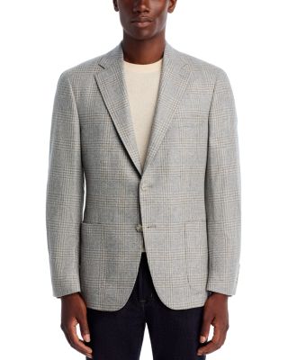 Tonal Plaid Unstructured Slim Fit Sport Coat