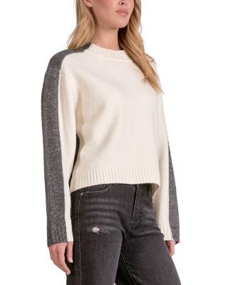 Two Tone Mock Neck Sweater