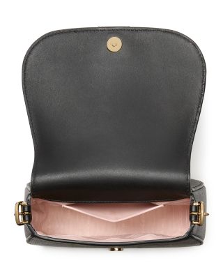 Nouveau Textured Leather Mini Saddle Bag