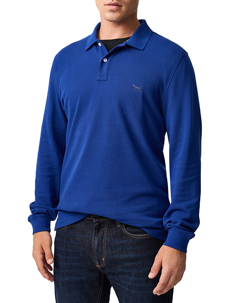Rodd & Gunn Long Sleeve Sports Fit Gunn Polo In Blue