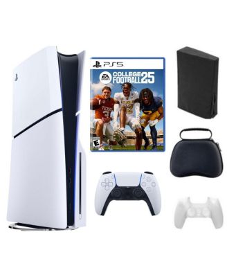 SONY - PS5 Playstation 5 Slim Disc Bundle with Accessories and College Football 25 Game