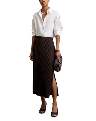 REISS Pippa Pleated Midi Skirt | Bloomingdale's