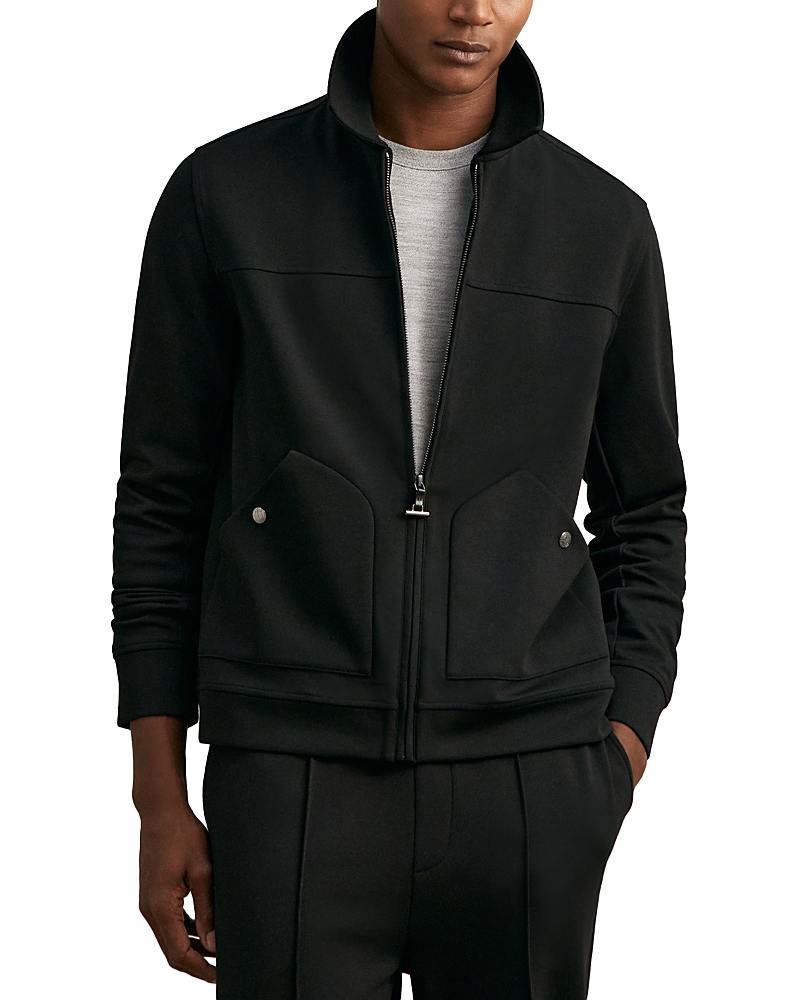 Reiss Newland Interlock Zip Through Overshirt In White
