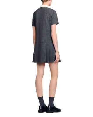 Mini Pleated Dress With Rhinestones