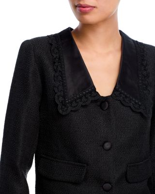 Woven Collar Tweed Jacket - Exclusive