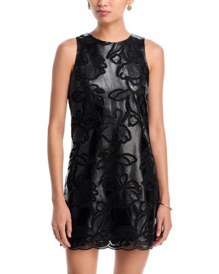 Faux Leather Lace Dress - Exclusive 