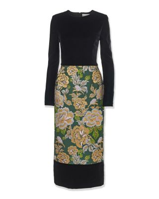 Mixed Media Midi Dress