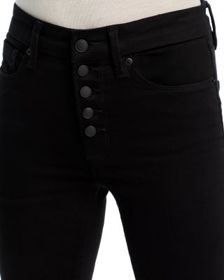 Good Legs Mid Rise Straight Stretch Jeans in Black
