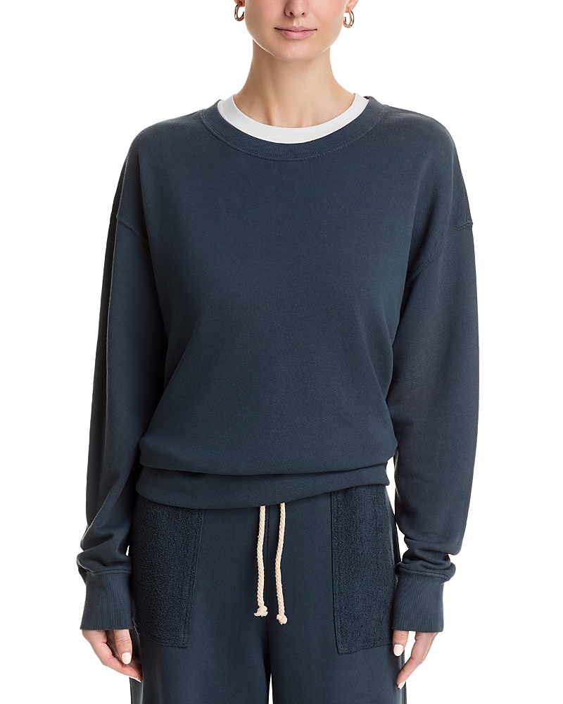 Perfectwhitetee Women Tyler Pullover Sweatshirt In Aloe In Blue