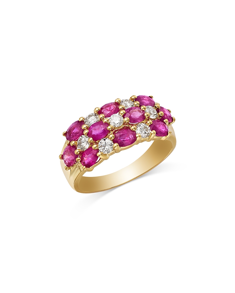 Bloomingdale's Fine Collection Bloomingdale's Fine Jewelry Ruby & Diamond Ring In 14k Yellow Gold