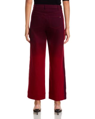 Betsy Degrad&amp;eacute; High Rise Wide Leg Jeans in Rosewood/Pickled Beet