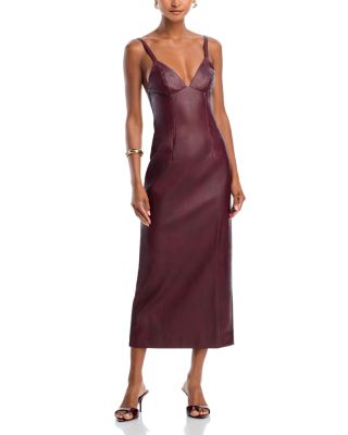 Estine Faux Leather Dress