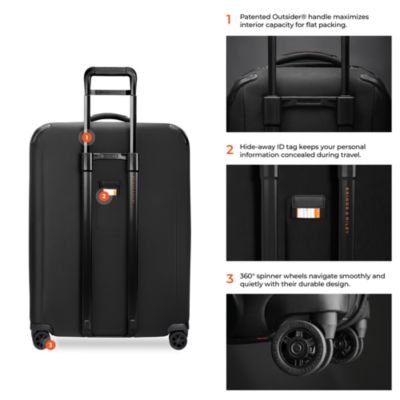 ZDX Large Expandable Spinner Checked Bag