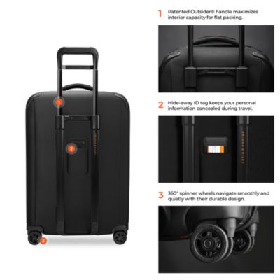 ZDX Medium ZDX Expandable Spinner Checked Bag