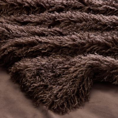 Mongolian Faux Fur Throw Blanket - Exclusive
