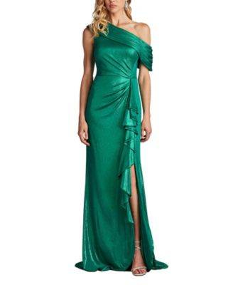  Boise Metallic Waterfall Flounce Gown