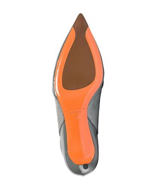 Women's Leather Mid-Heel Pumps