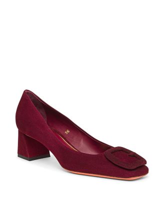  Women's Suede Low-Heel Pump
