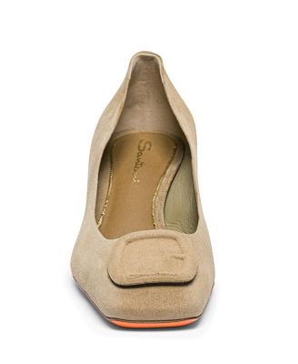  Women's Suede Low-Heel Pump