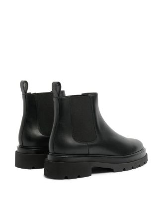Women's Black Leather Chelsea Boot