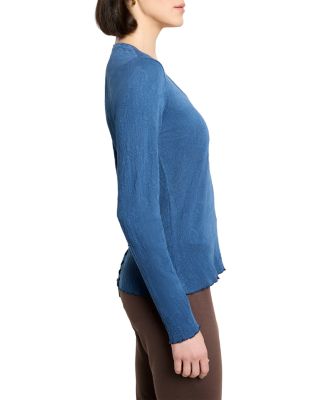 Lace Knit V Neck Tee