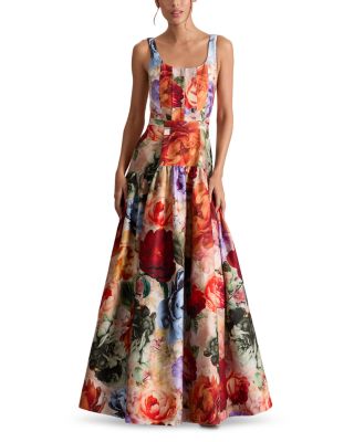 Diana Structured Drop Waist Maxi Dress