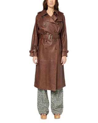 Lexie Leather Trench Coat
