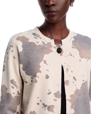 Printed Toggle Long Cardigan