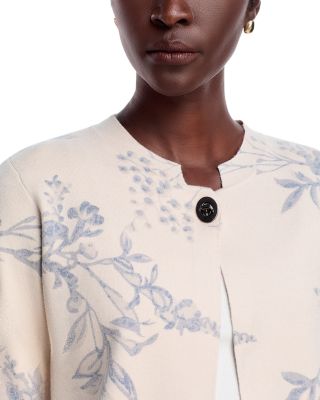 Printed Toggle Long Cardigan