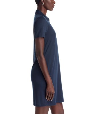 Rib Dress with Woven Placket 