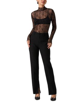 Kyra Lace Mock Neck Top