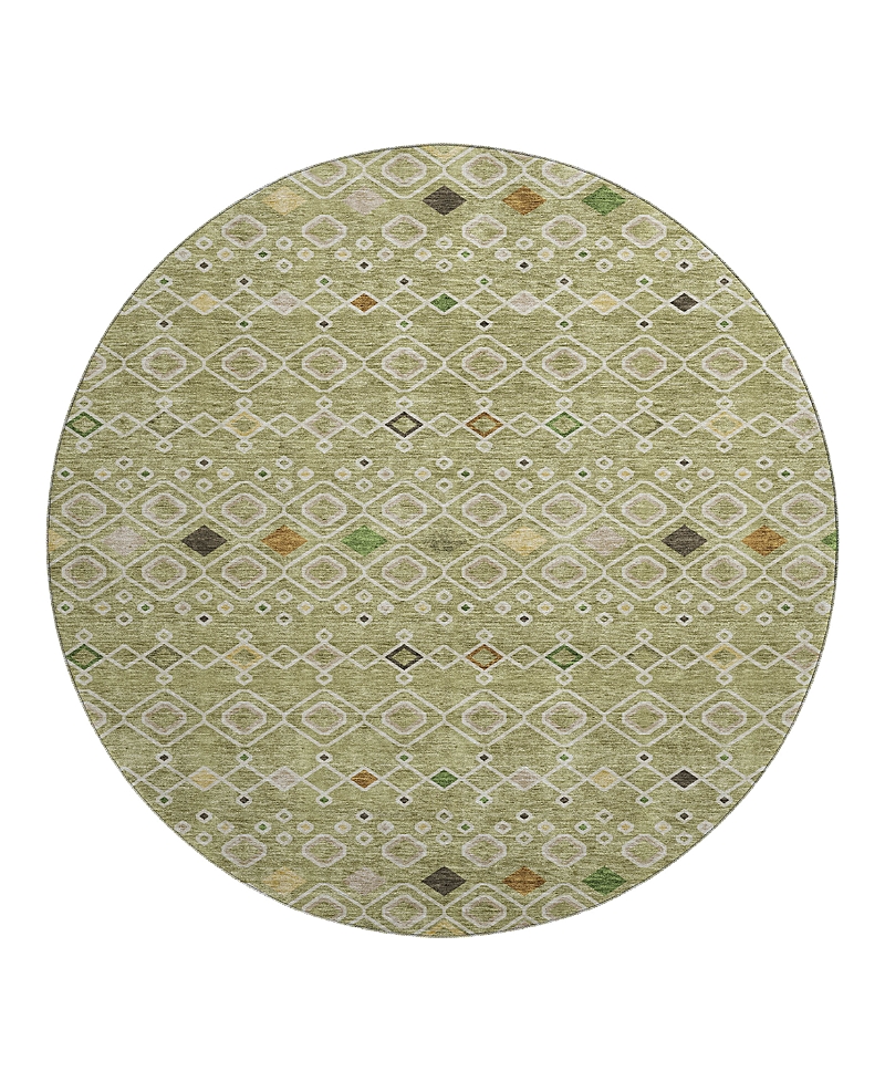 Dalyn Rug Company Dalyn Neo No12 Round Area Rug, 8' X 8' In Green