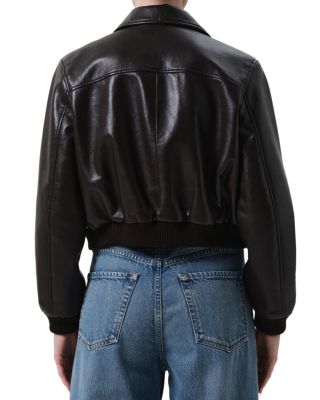 Lola Leather Bomber Jacket