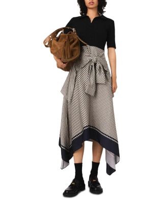 Printed Two Tone Dress