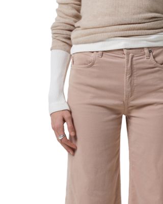 Lyra Wide Leg Cropped Jeans in Pale Stone