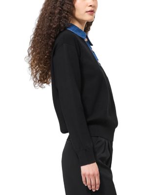 Contrast Collar Sweater