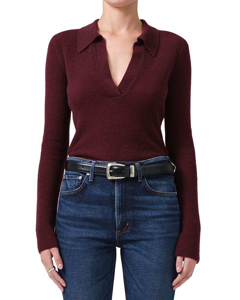 Citizens of Humanity Simone Wool Cashmere Polo Sweater