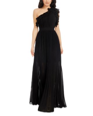 Vida Asymmetric Pleated Gown