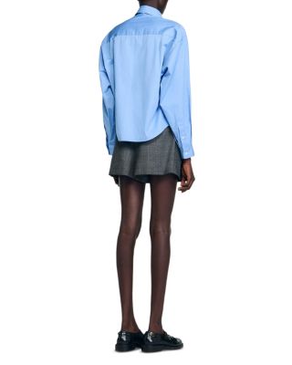 Detachable Tie Cropped Shirt