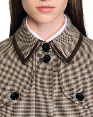 Houndstooth Trench Coat