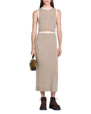 Two Tone Midi Skirt