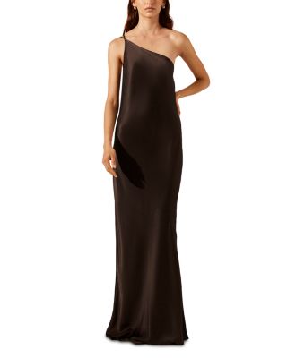 SHONA JOY - La Lune One Shoulder Cowl Back Gown