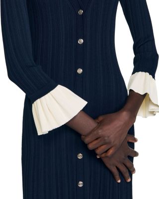 Two Tone Knit Maxi Dress