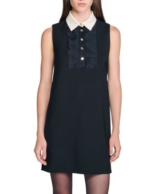Short Dress with Contrast Collar