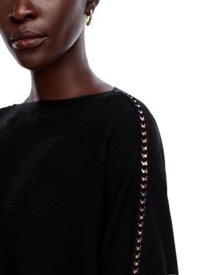 Long Dolman Sleeve Boat Neck Sweater