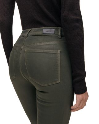 Bridget Boot High Rise Instasculpt™ Coated Crop Jeans	in Moss Coated