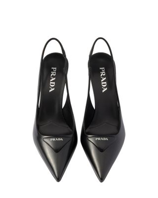 Women's Brushed Leather Slingback Pumps
