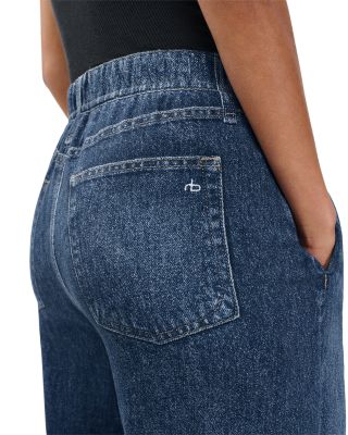 Miramar Cotton Terry Wide Leg Sweatpant Jeans in Petra