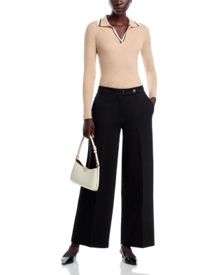 Long Sleeve Collar Rib Pullover Sweater